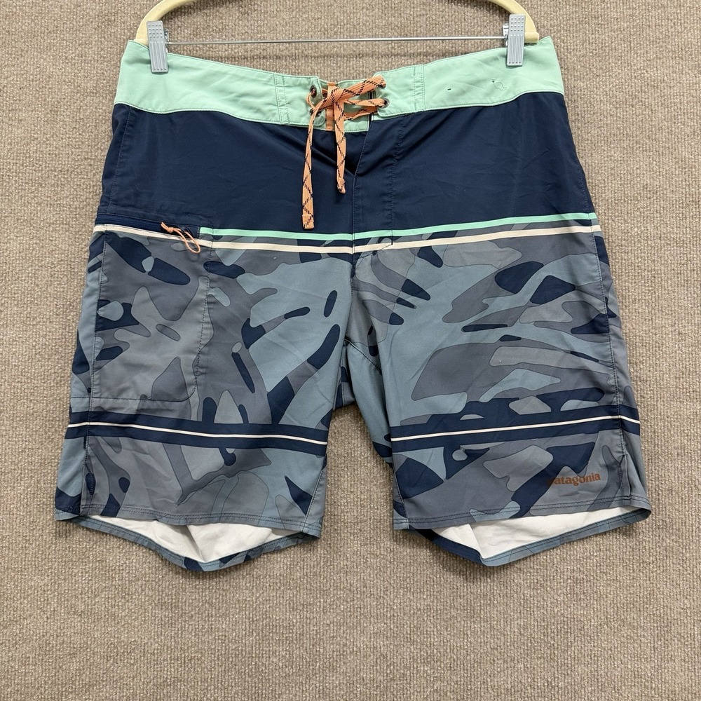 Patagonia Shorts Men's Blue Stretch Planing Boardshorts Drawstring